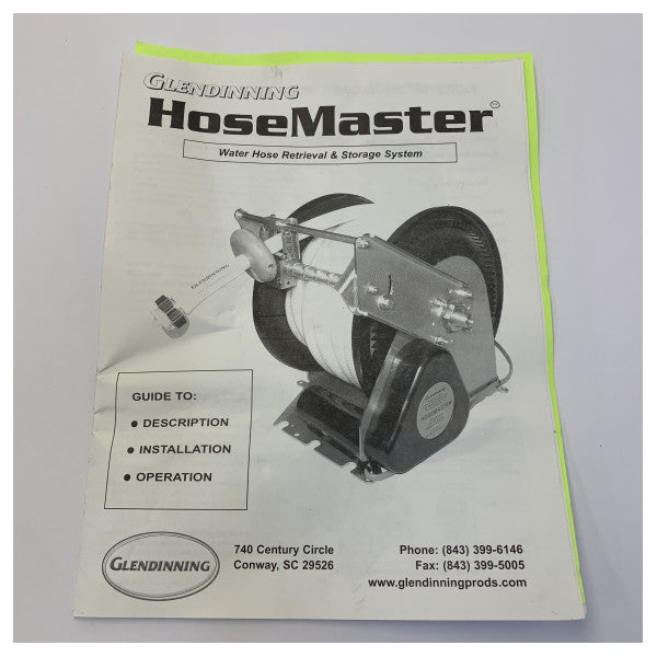 Glendinning Hosemaster LW 12V sähköinen vesiletkukela 22,5 m 75 ft 