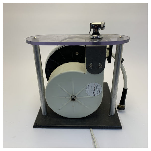 Sistema eléctrico de enrollador de manguera marino Glendinning Hosemaster LW 24V de 22,5 m 