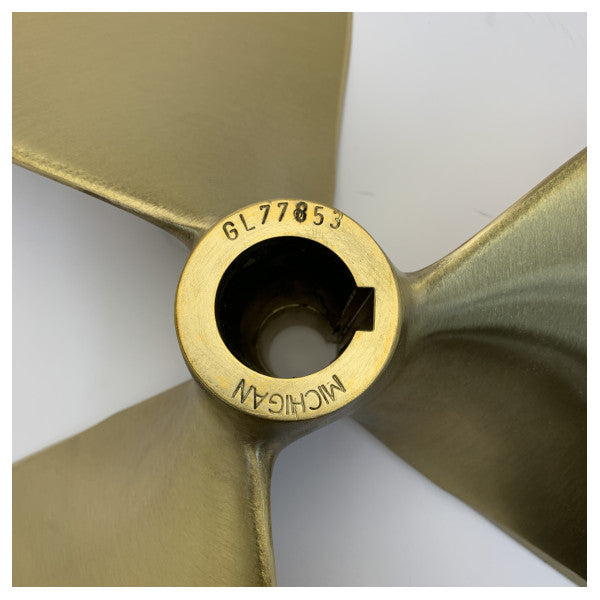 Michigan Propellers 3-Blatt Messing-Propeller GL352 24x22  RH 40mm - 668404 