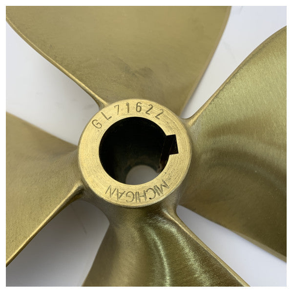 Michigan Propellers 4-Blatt Messingpropeller GL469 19x1 RH 35mm - 850012 
