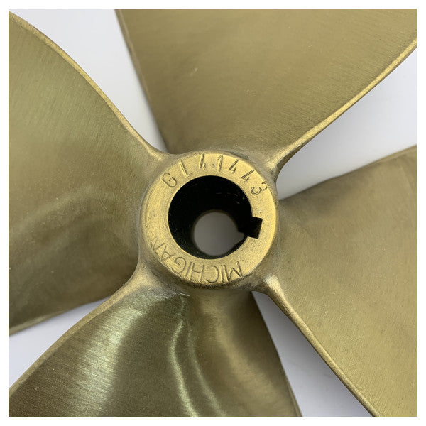 Michigan Propellers 4-bladet messingpropel GL469 15x12 LH 25mm - 860043 