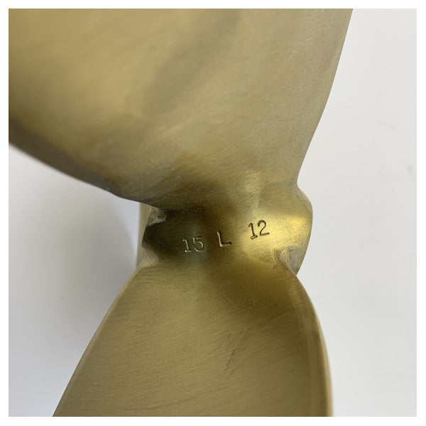 Michigan Propellers 4-bladet messingpropel GL469 15x12 LH 25mm - 860043 