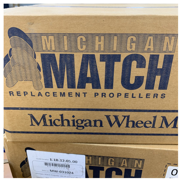 Michigan Match 3-bladet aluminiums-marinepropel 15 1/2 x 15 RH - 11006 