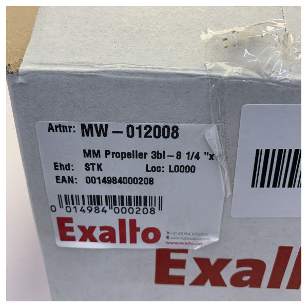 Michigan Match 3-Blatt Aluminium-Bootspropeller 8 1/4 x 8 RH - 12008 