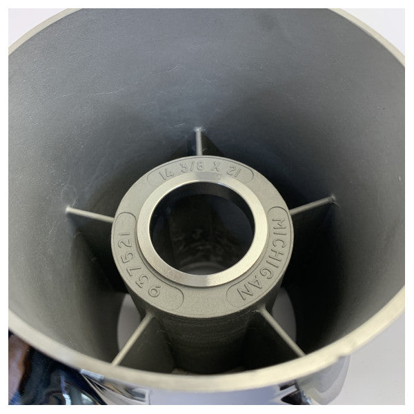 ميشيغان باليستك مروحة دفع من الفولاذ المقاوم للصدأ بثلاث شفرات 14 3/8 × 21 LH XHS - 937521 