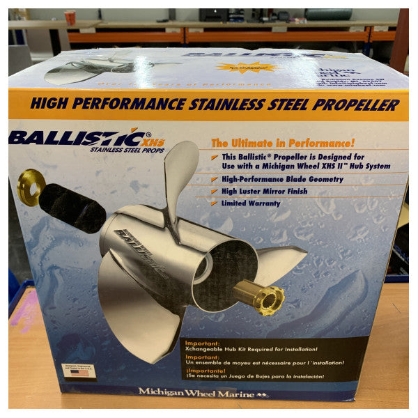Michigan Ballistic 3-Blatt-Edelstahlpropeller 14 1/2 x 19 LH - 937519 