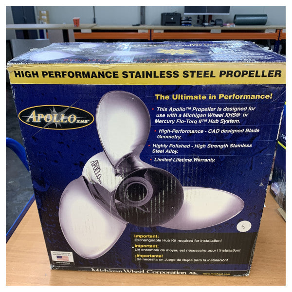 Michigan Apollo 4-bladet propel i rustfrit stål 14 5/8 x 16 RH - 993203 