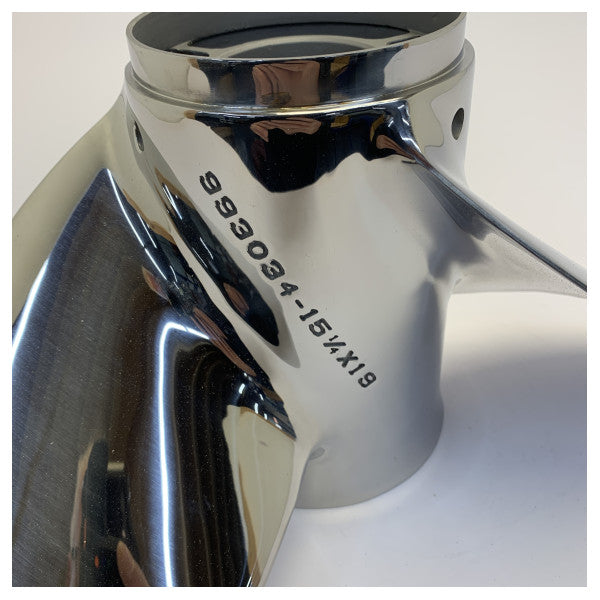 Michigan Apollo 3-Blade Stainless Steel Propeller 15 1/4 x 19 LH - 993034 