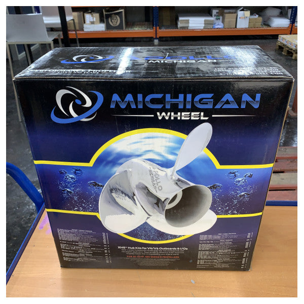 Michigan Apollo 4-bladet rustfri stålpropel 14 1/8 x 20 RH 993205 