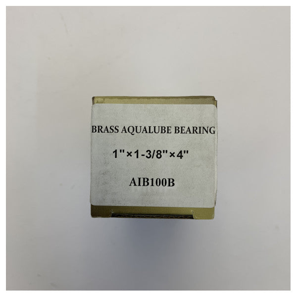 Michigan AquaLube Rubber Bearing Brass 1in x 1-3\/8in x 4in - AIB100B 
