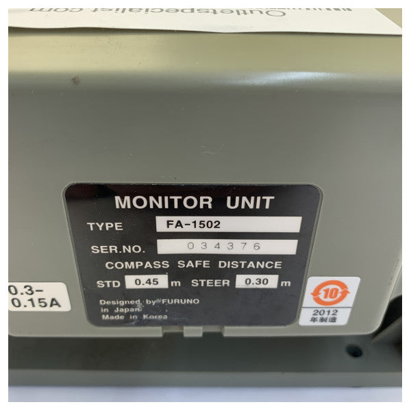 Furuno FA-1502 AIS Display Monitor Unit - Used 