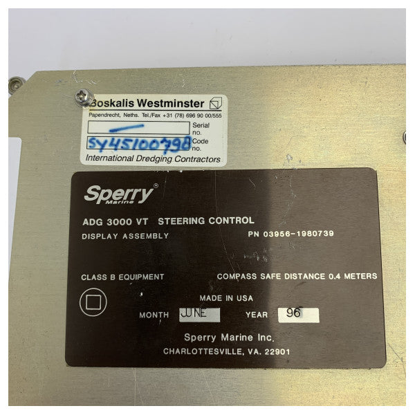 Sperry ADG-3000-VT Marine Autopilot Control Unit - Used Condition