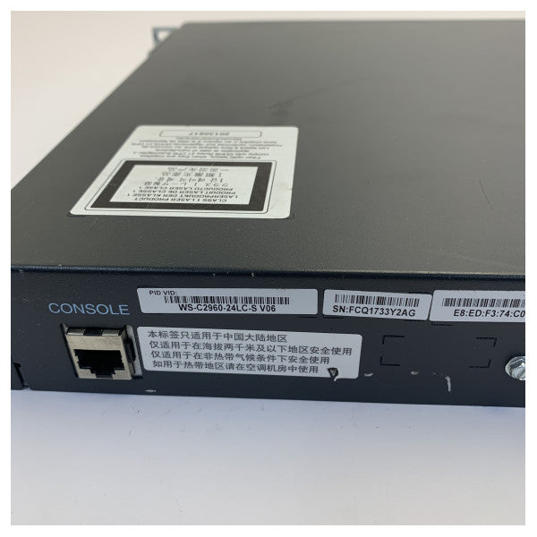 Cisco Catalyst WS-C2960-24LT 24-Port Ethernet Network Switch - Used 