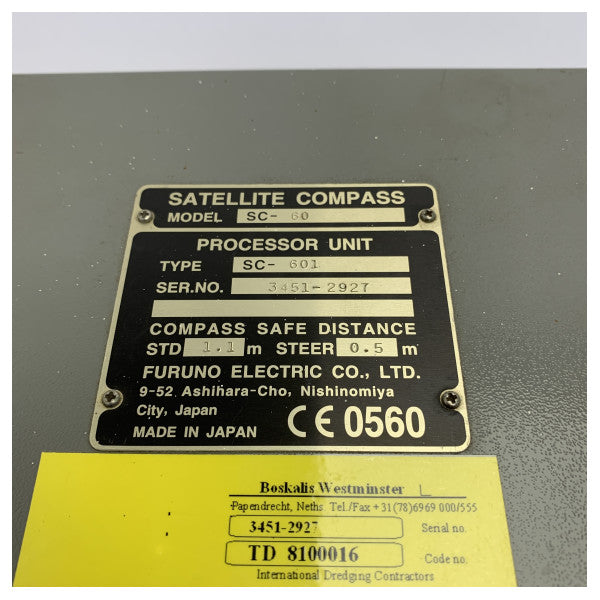 UTILISÉ - Unité de traitement de compas satellite Furuno SC-601 pour système SC60 