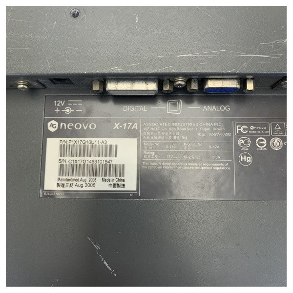 USED Neovo X-17A 17-Inch Marine Touchscreen Display Monitor