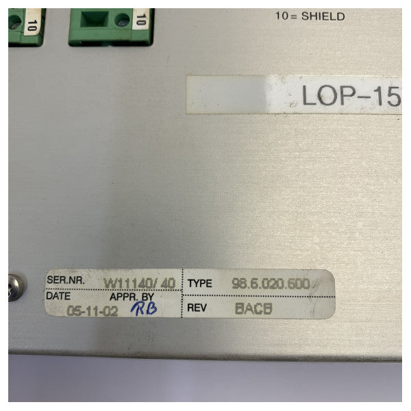 Praxis 98-6-020-600 Marine Control Panel - Used 