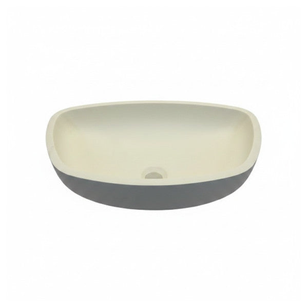 Glass Design Square Surface Mount Bathroom Sink New Quad Bianco Matt