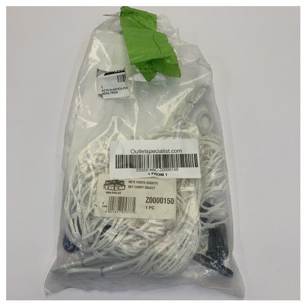 TREM Z0000150 Marine oppbevaringsnett hvitt for yachtens pantry og kahytt 
