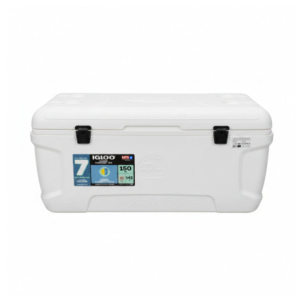 Igloo Marine Contour 150 صندوق تبريد بحري 142 لتر، صندوق ثلج بحري كبير، أبيض 