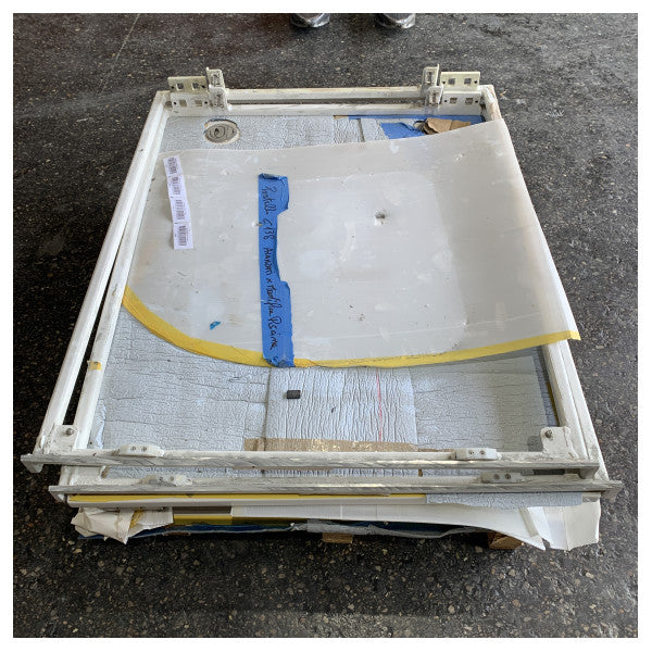 Ferretti White Coated Stainless Steel Marine Access Hatch - 123 x 103 cm