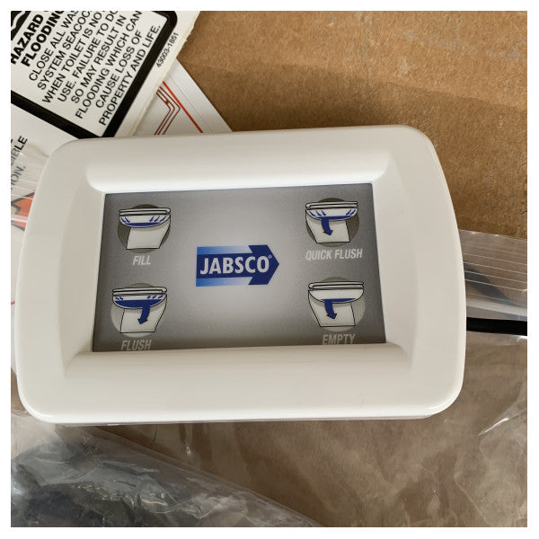 Jabsco Deluxe Flush DF14 24V Elektrische Marine-Toilette mit Softclose-Sitz und Pumpe - 58280-3024 