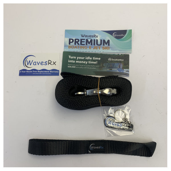 WavesRx WRX2x12BWS Boat & Jet Ski Tie-Down Strap - 2inchx12inch Marine Hardware