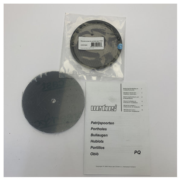 Rede mosquiteira Vetus HORPQ52 para vigia PQ52 Hardware para iates 