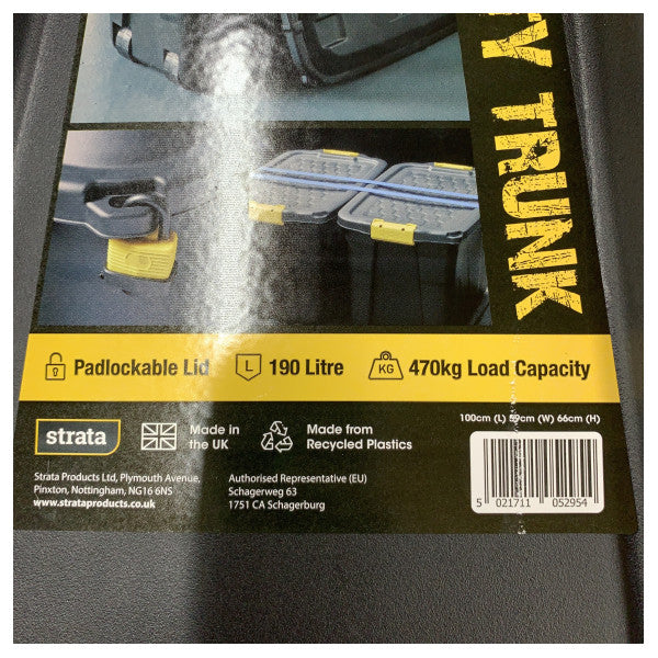 Boîte de rangement Strata Heavy Duty avec loquets sécurisés - mallette utilitaire marine durable 