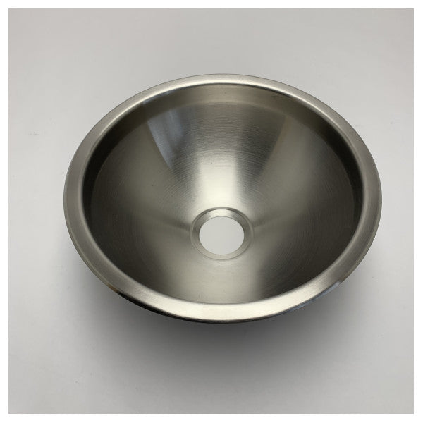 Rustfritt stål rund børstet marinesink D269 MM 