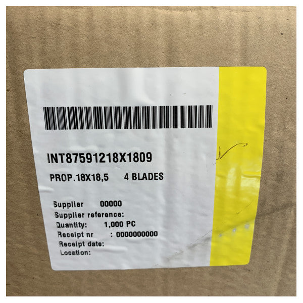 Maucour Marine Bronze Propeller 40mm 4-Blatt 18 x 18.5 Zoll RH - HJH180185RH04 