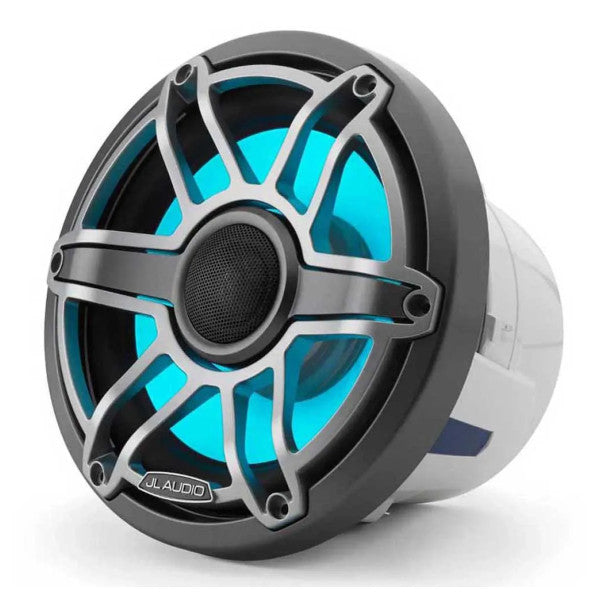 JL Audio M6-880X-S-GmTi Colunas coaxiais marítimas de 8,8 polegadas - 125W 4 Ohm - cinza-arma 