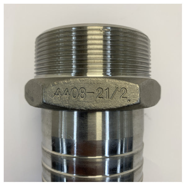 Adapter til han-slangehagespids i rustfrit stål 4408-21-2 Yacht Hardware 