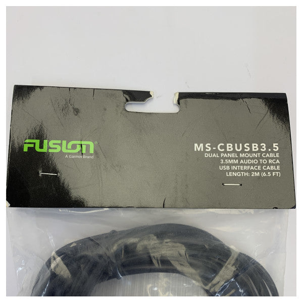 Fusion MS-CBUSB3.5 Marine USB & 3.5mm AUX Flush Mount Cable - MS-CBUSB3-5