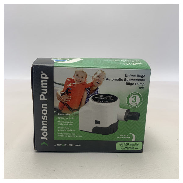 Pompa zęzowa Johnson Ultima 800 GPH biała 12V - 32-47259-003