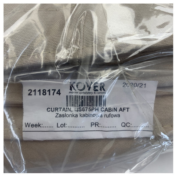 Cortina de cabina trasera beige Quicksilver Active 675 Pilot House - 2118174 