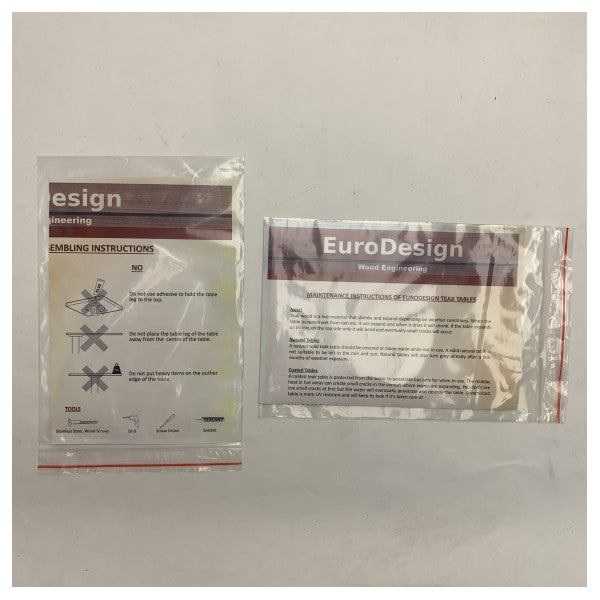 ウッターニ S57 コックピット ティーク 折りたたみテーブル - TZ6177 