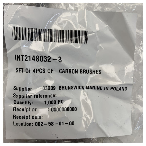 Vetus BP1187 BOW2512 sett ta' brushes tal-karbonju għall-magna tal-bowthruster 