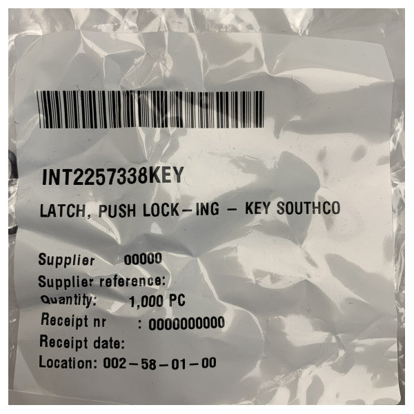 Ensemble de clés de loquet à pression Southco 