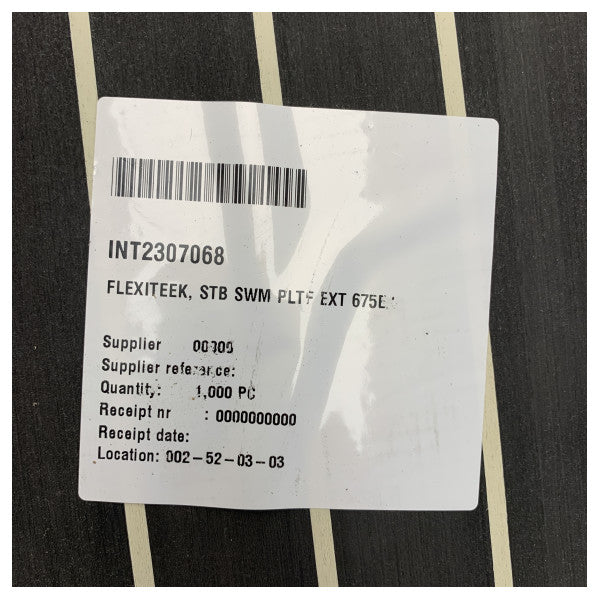 مجموعة غطاء منصة السباحة من خشب الساج الأسود لليخت Quicksilver 675 Pilothouse Explorer - 2307068 