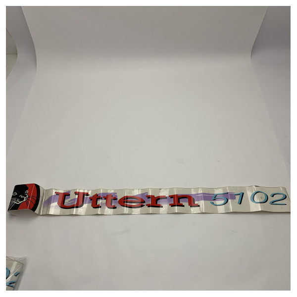 Kit di adesivi colorati Uttern 5102-4 con tipo e logo originali 
