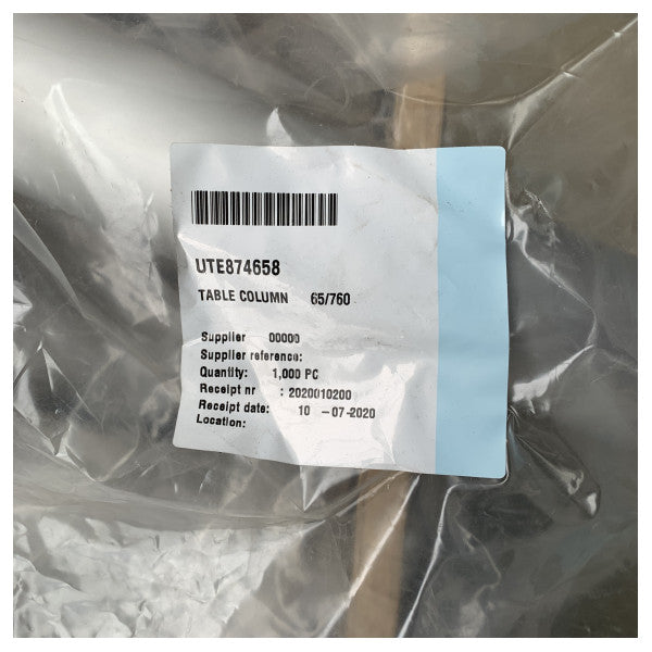 Norsap 2060 Aluminium abnehmbares Tischbeinsystem 2060 - 760 mm 