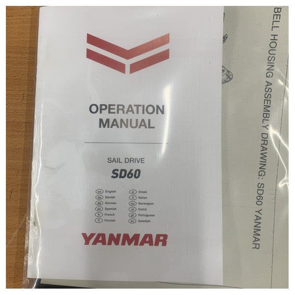 Yanmar SD60 saildrive marine fremdriftssystem - model SD60-5-2.23-S gearkasse 