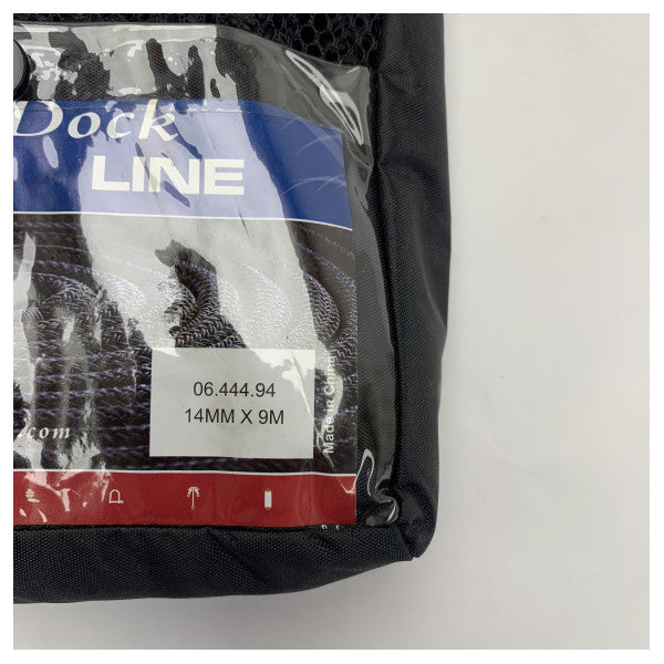 Osculati Mooring Line Black with Bag 14 mm x 9 m - 06.444.94 
