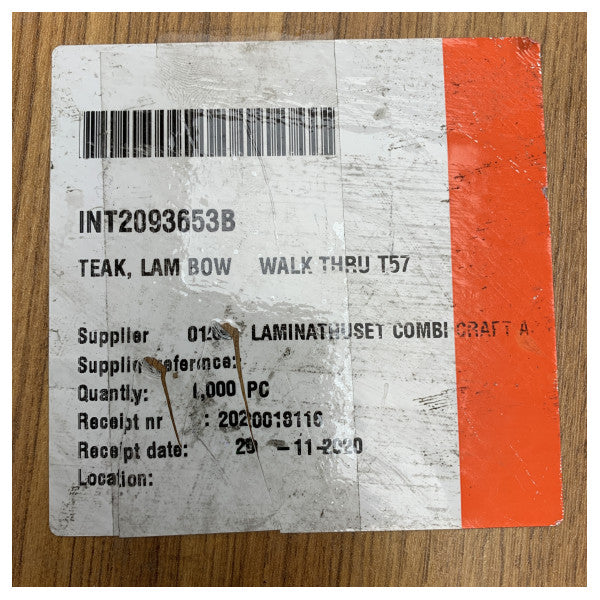 Uttern T57 Walk Thru Teak para proa - 2093653B 