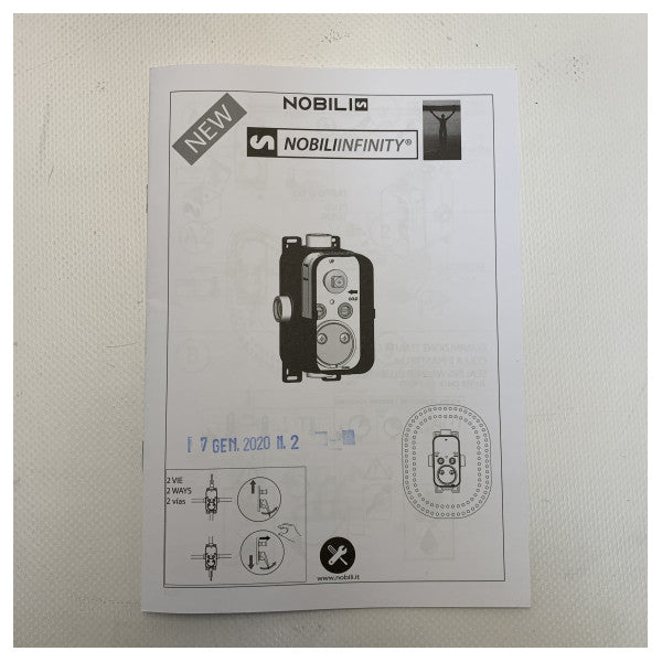 NOBILI CUBE CHROME MUR MONT THERMOSTATIQUE BOUCHE - CB508Tec