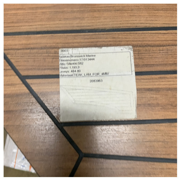 Uttern S62 Steuerbord Mitte Laminierter Teakboden-Kit 4 mm - 2083963 