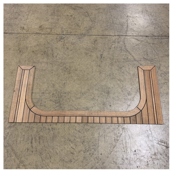 Teak Marine Flooring Panel för Akterdäck med Antisklidgummieinsatser - 2217175 