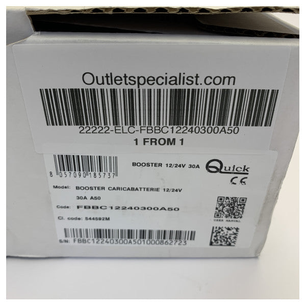 Quick Dolphin Power Booster 12/24V 30A DC-DC Charger - BC122430 