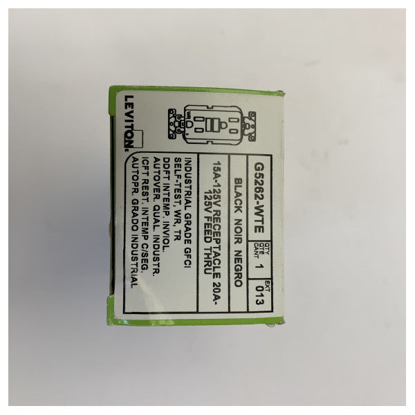 Leviton G5262-WTE 15A 125V Ανθεκτική στις καιρικές συνθήκες και σε παραβίαση υποδοχή GFCI 