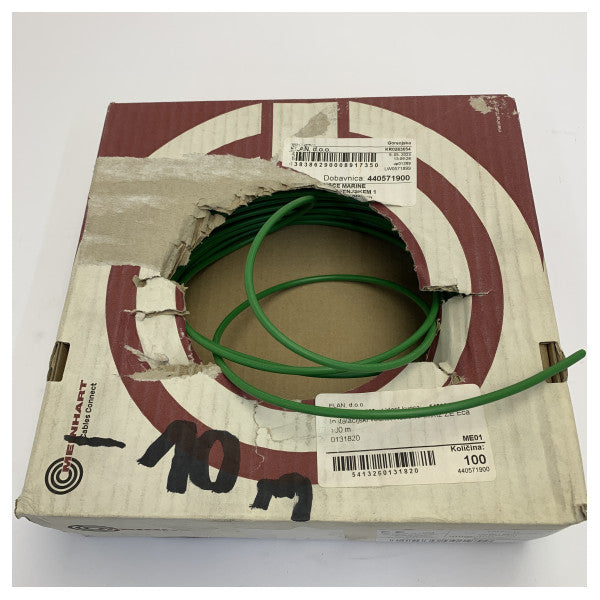H07V-K 4mm2 enkelleder fleksibel elektrisk kabel - grøn 100 m 